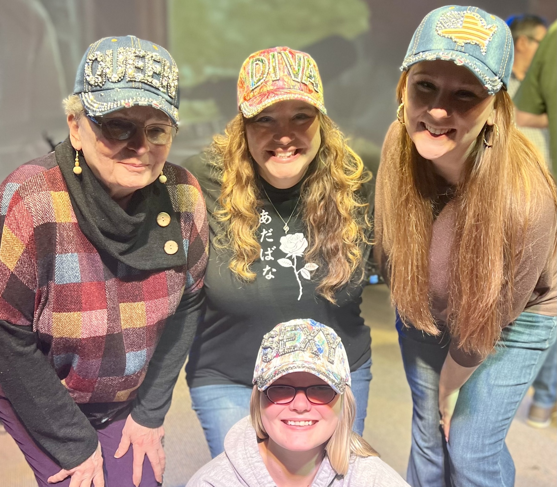 Popfizzy Women’s Bling Denim Baseball Caps example photo