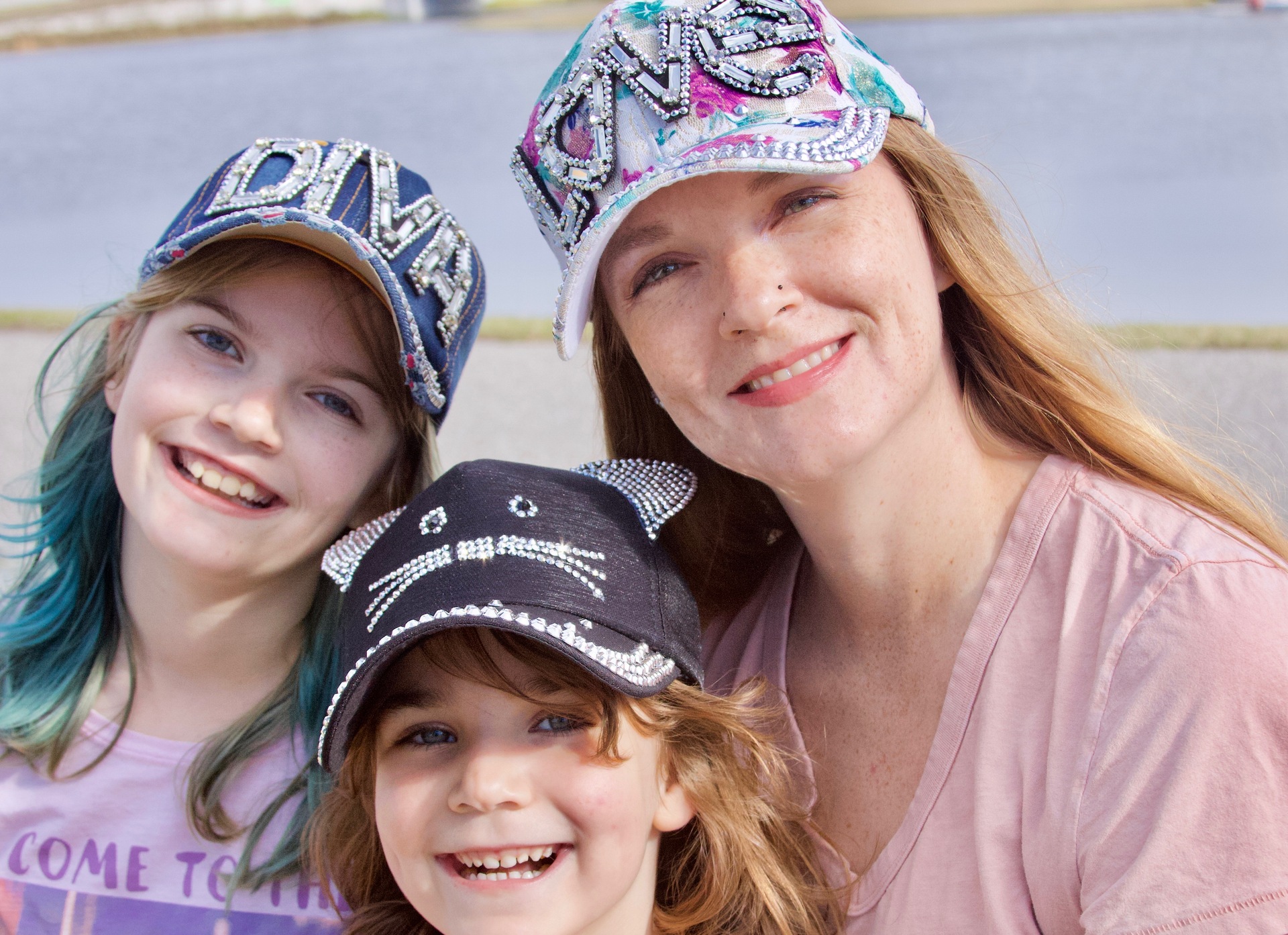 Popfizzy Women’s Bling Denim Baseball Caps example photo