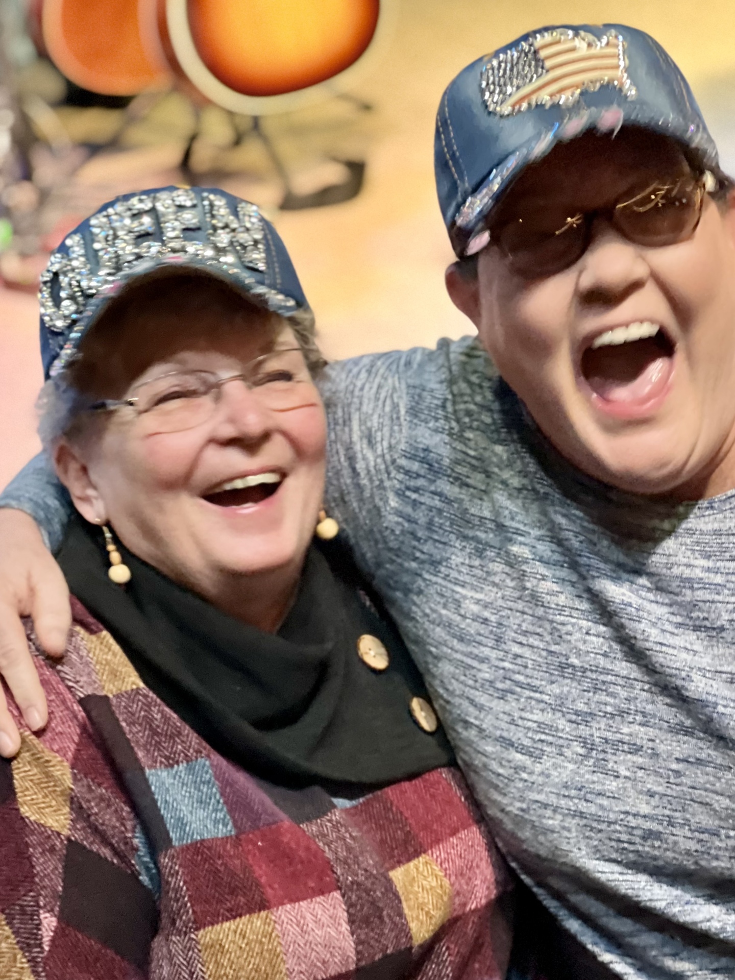 Popfizzy Women’s Bling Denim Baseball Caps example photo