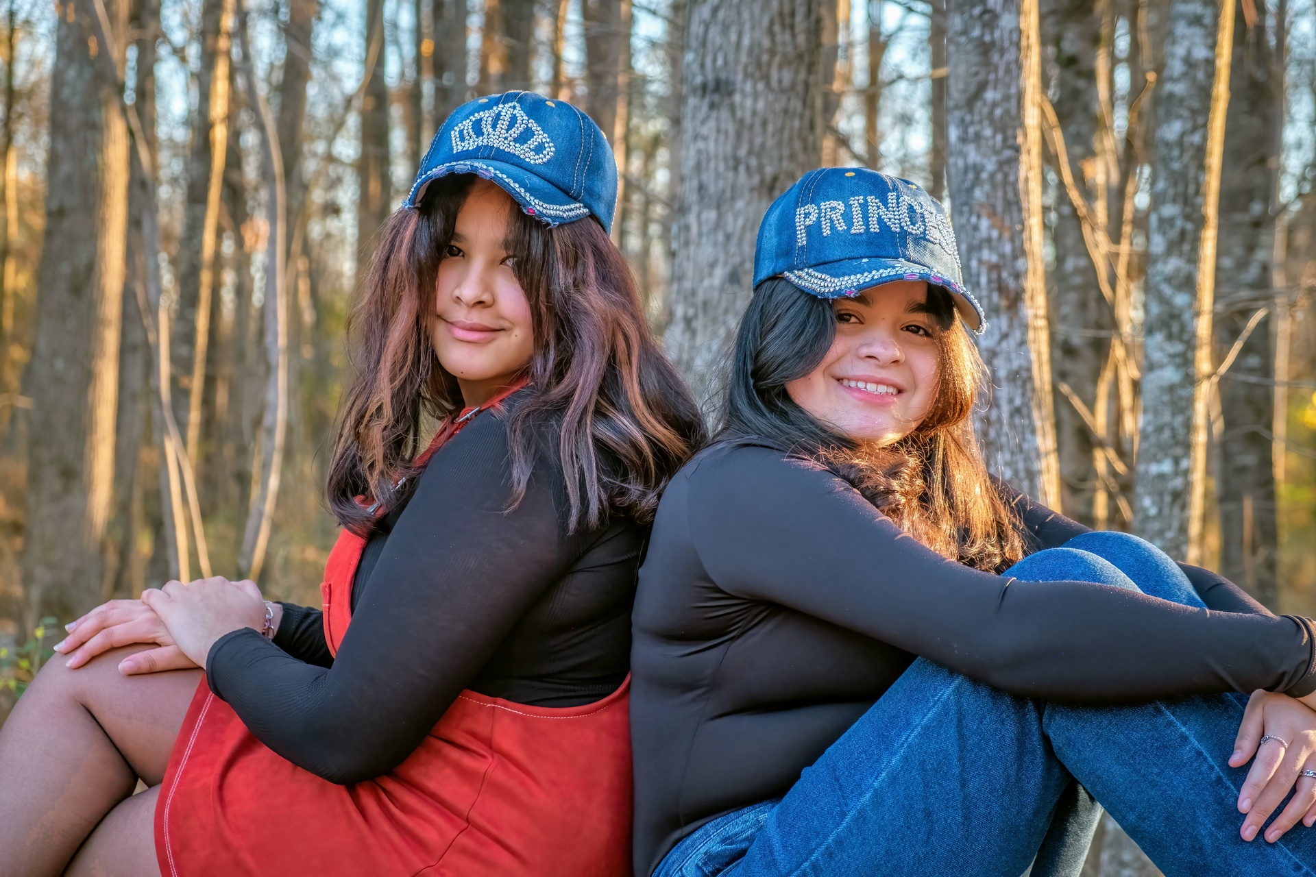 Popfizzy Women’s Bling Denim Baseball Caps example photo